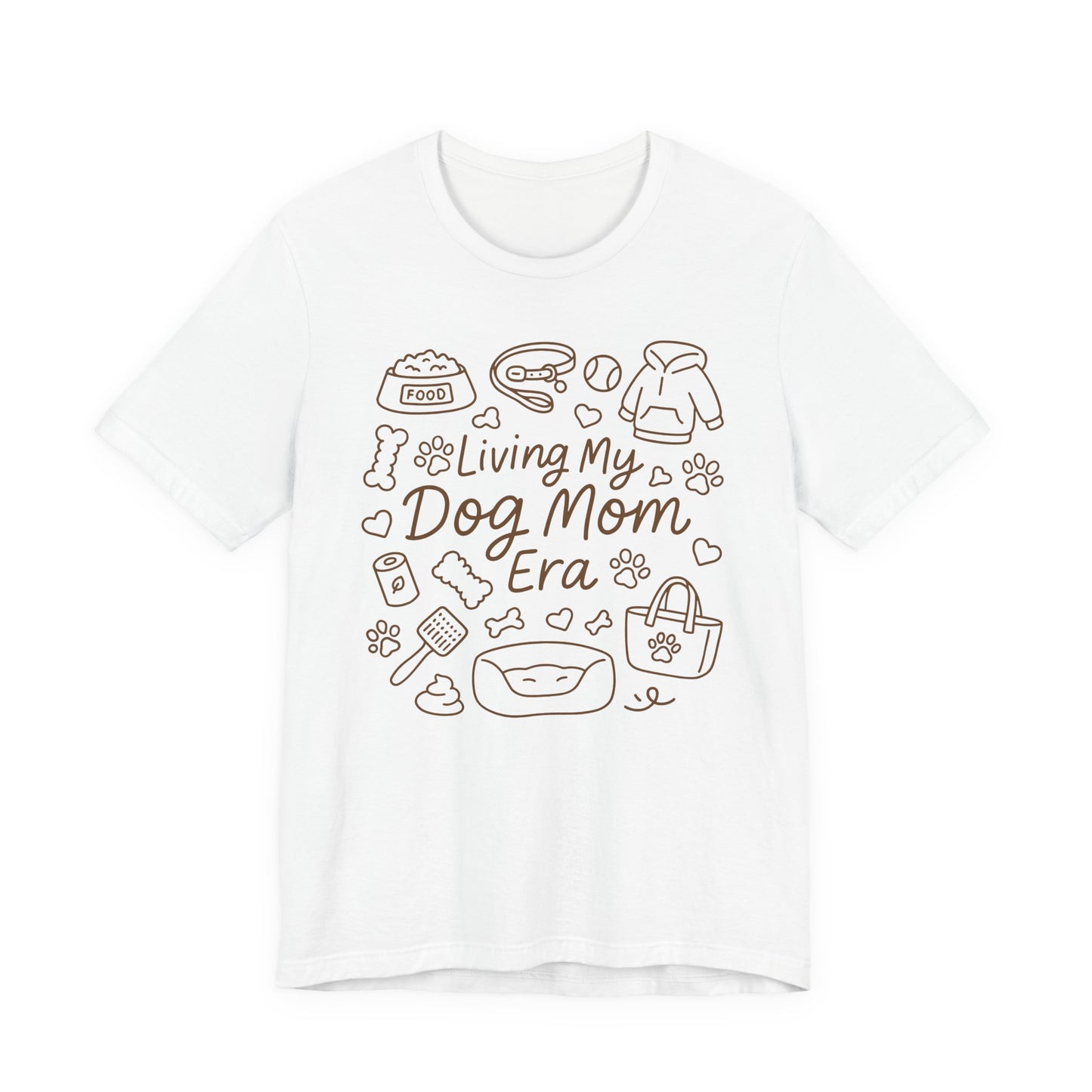 In My Dog Mom Era Shirt | Unisex Graphic Tee | White Bella Canvas 3001 | XS–5XL