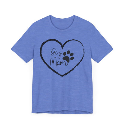 Dog Mom Heart Tee, Funny Pet Lover Shirt, Gift for Dog Moms, Cute Animal Tee, Pet Themed Apparel